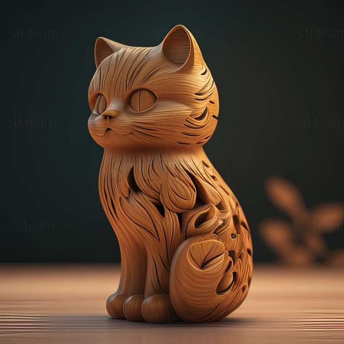 3D модель Мяу кот известное животное (STL)